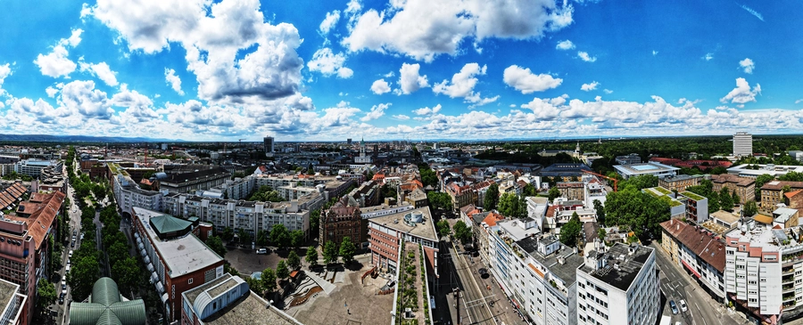 Karlsruhe Drohnenaufnahme