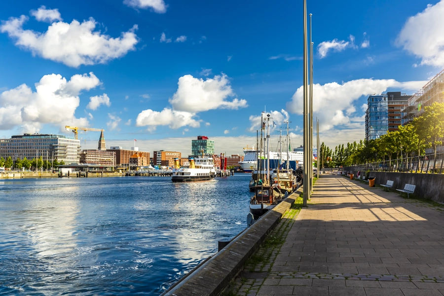 Kiel Panorama mit Blick auf Kieler Hafen