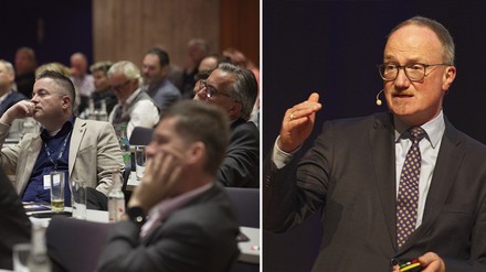 Symposium-Teilnehmern Prof. Dr. Lars P. Feld gab den Symposium-Teilnehmern einen Überblick über Digitalisierung, Demografie, Dekarbonisierung und Geostrategie in Deutschland.