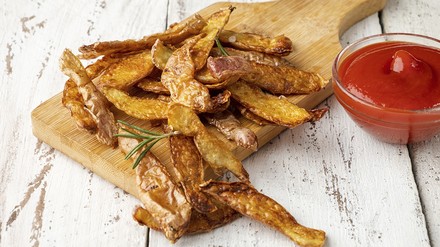 Frittierte Kartoffelschalen Frittierte Kartoffelschalen