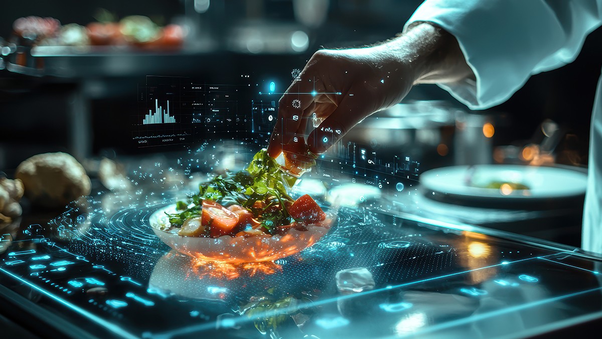 Foto: spyrakot/stock.adobe.com/generiert mit KI Hightech trifft Handwerk: KI in der Küche der Zukunft