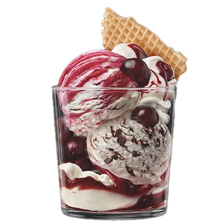 Kombinationen mit heißen Früchten und kaltem Eis Kombinationen mit heißen Früchten und kaltem Eis