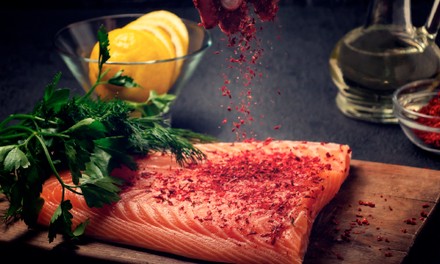 Gewürzte Lachsseite Gewürzte Lachsseite