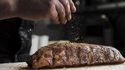 Gut gewürztes Fleisch Gut gewürztes Fleisch
