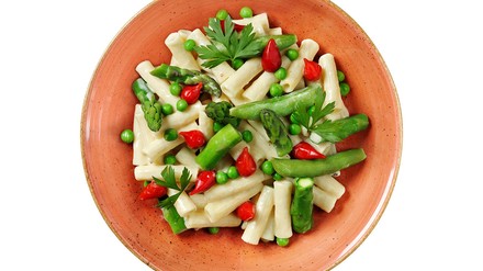 Grüner Spargel mit Rigatoni Grüner Spargel mit Rigatoni