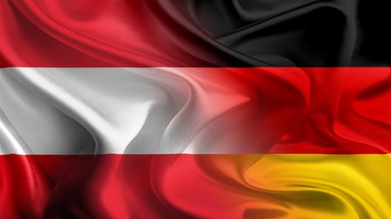 Eine deutsch-österreichische Flagge