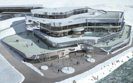 Rendering der neuen Therme in Ischgl