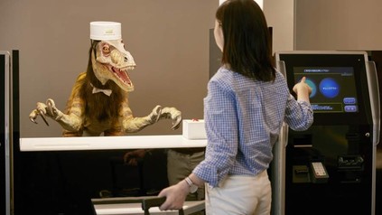 Dinosaurier Empfang Hotel Henn-na Japan