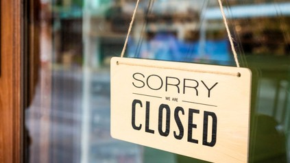 "Sorry we are closed"-Schild