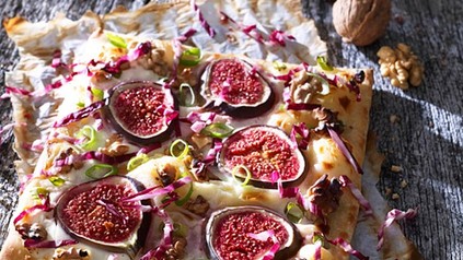 Zwiebelkuchen mal anders Mit Speck Thymian und Feigen