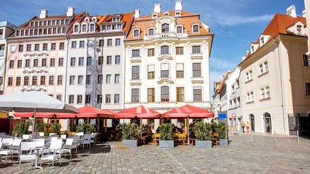 Straßencafés in Dresden