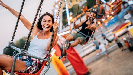 Freizeitparkt-Besucherin