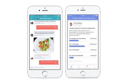 Zwei Smartphones mit Chatapps