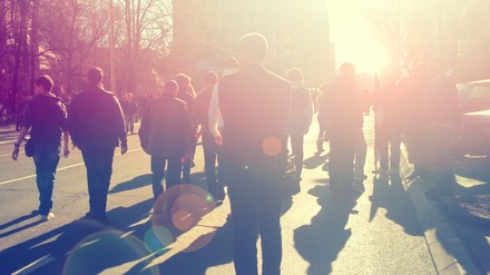 Eine Demo auf der Straße