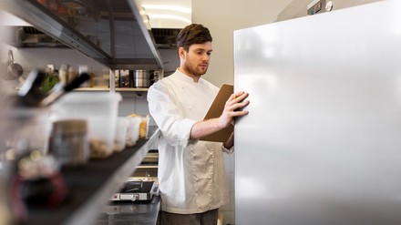 Die Kühlkammer in einer Großküche