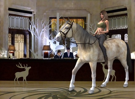 Animation Pferd in Lobby