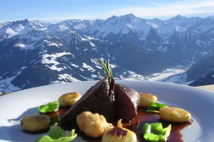 Kristallhütte Essen Winter Bergpanorama