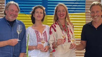 v. l. n. r.: Klaus Kobjoll, Natalia Polyanskaya, Tatyana Goncharenko, Thomas Förster (Vizepräsident Dehoga Bayern) (Foto: © Schindlerhof Kobjoll)