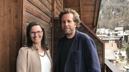 Corinne Julen und ihr Nachfolger Daniel F. Lauber.