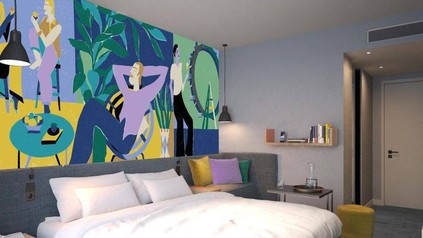 leeres Hotelbett