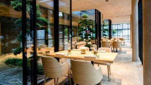 Die Glaskuben des Gourmetrestaurant Dichter