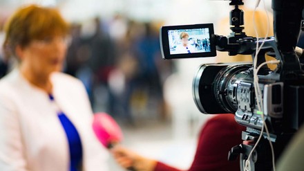 Interview das gefilmt wird