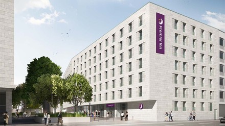 Rendering des Premier Inn Nürnberg