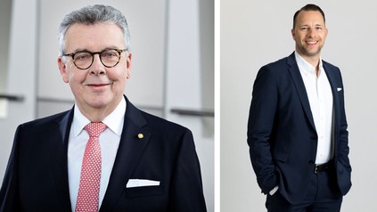 Joachim Marusczyk (l.) und Christian Kaschner, alter und neuer Geschäftsführer der IntercityHoltel GmbH