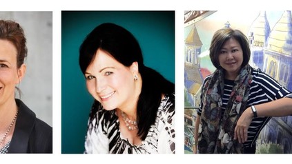 Anke Ebinger, Susan Keels und Rebecca Kwan