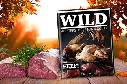 Ein Kochbuch mit dem Titel „Wild“