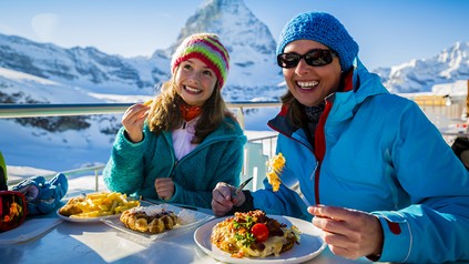 Ein Restaurant in den Schweizer Bergen
