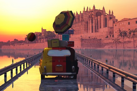 Ein deutsches Auto in Mallorca