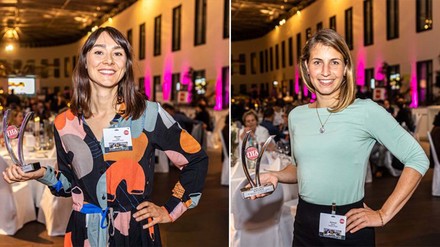 Olga Heuser von DialogShift und Meike Schmid von Hotelbird