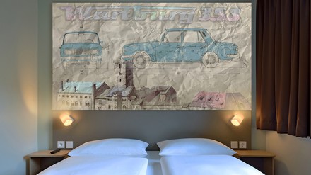 Hotelzimmer des B&B Hotels in Eisenach