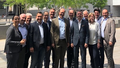 Eine Gruppe Hoteldirektoren