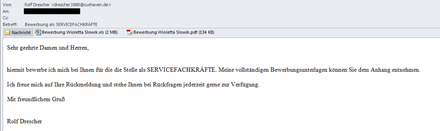 Beispiel einer Phishing-Email in Outlook