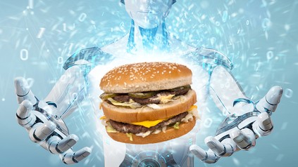Androide präsentiert Burger