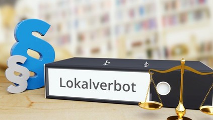 Ordner mit Aufschrift "Lokalverbot"