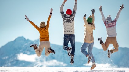 Freunde im Schnee