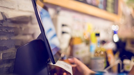 Registrierkasse in einem Restaurant