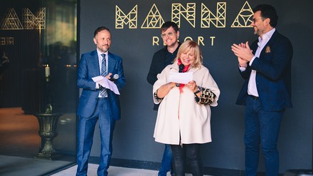 v.l. Andi Punter, Klaus Gummerer Maria Luisa Manna und Enrico Moretti (Foto: © Ricardo Rizzo)