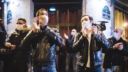 Eine Demonstration in Paris