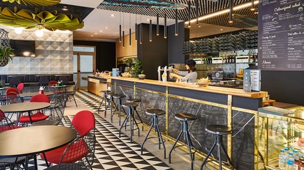 Lobby im Agora-Konzept-Design