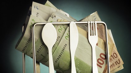 Geld in einem Restaurant