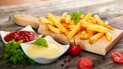 Pommes rot-weiß