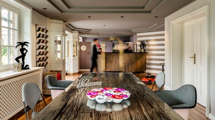 Rezeption im Landhaus Stricker auf Sylt