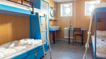 Ein Vier-Bettzimmer auf der Arcona (Foto: © corax)