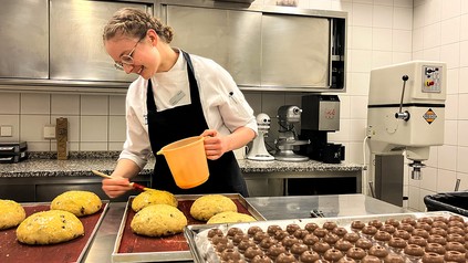 Marleen Oehmke bei der Arbeit.