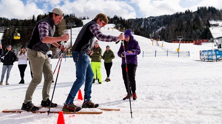 Riesenskifahren will gelernt sein: Der TVB Schladming-Dachstein veranstalte den Teambuilding-Event für alle Mitarbeiterinnen und Mitarbeiter der touristischen Betriebe in der Region.