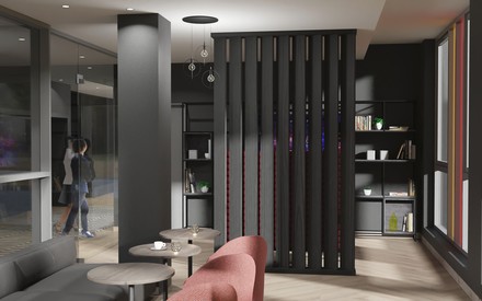 Der Aufenthaltsraum im Scotty Hotel Hamburg (Foto: ©